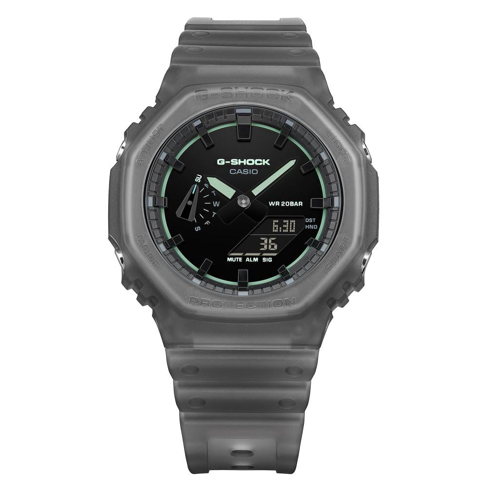 Collection G-Shock - GA-2100K-1AER - Montre Casio – boîtier et bracelet en résine translucide mate noire, cadran noir laqué – vue 8