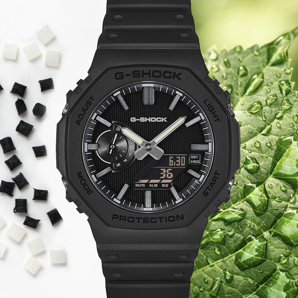 Collection G-Shock - GA-2100LXB-1AER - Montre Casio – boîtier en carbone et résine bio noir, bracelet en résine bio noire – vue 4