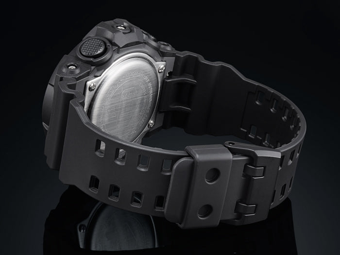 Collection G-Shock - GA-700-1BER - Montre Casio – grand boîtier et bracelet en résine noirs, bouton avant à 6 heures – vue 6