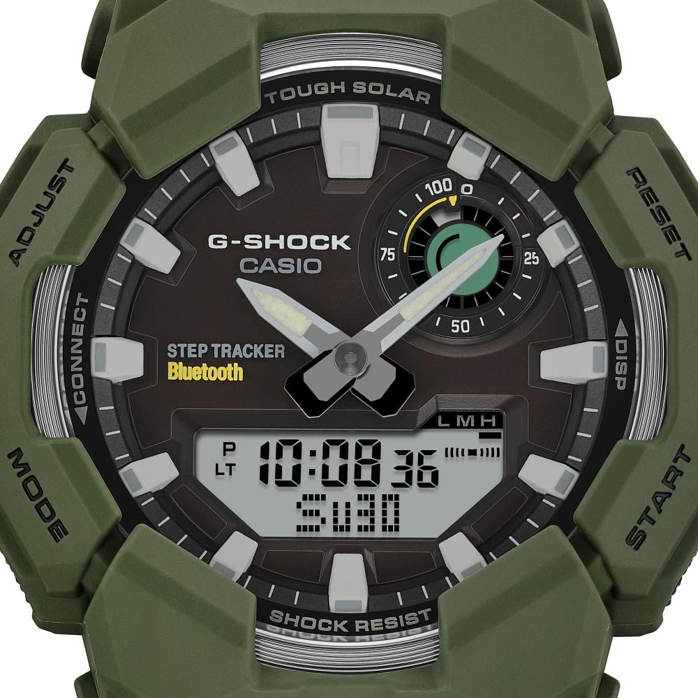 Collection G-Shock - GA-B010-3AER - Montre Casio – grand boîtier vert en carbone bio et résine bio, bracelet en résine bio verte – vue 5