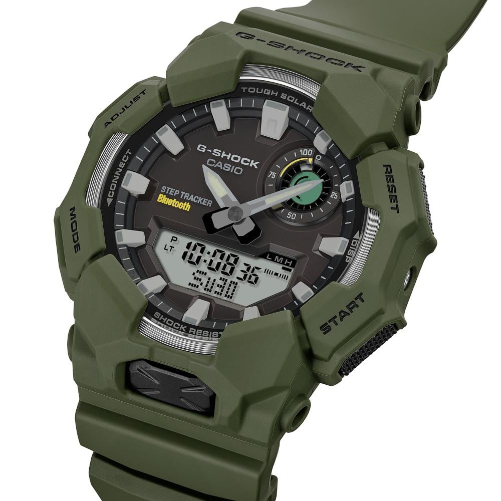 Collection G-Shock - GA-B010-3AER - Montre Casio – grand boîtier vert en carbone bio et résine bio, bracelet en résine bio verte – vue 4