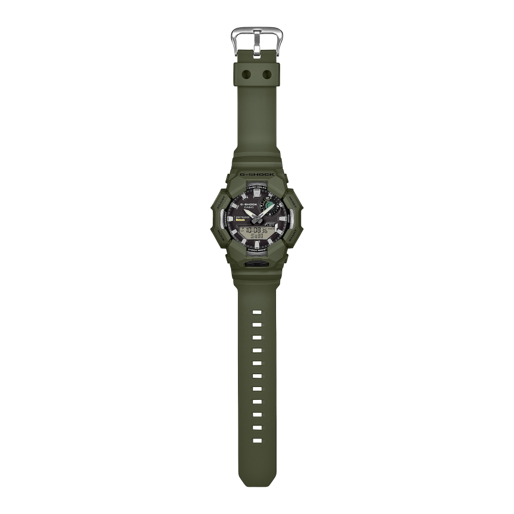 Collection G-Shock - GA-B010-3AER - Montre Casio – grand boîtier vert en carbone bio et résine bio, bracelet en résine bio verte – vue 8