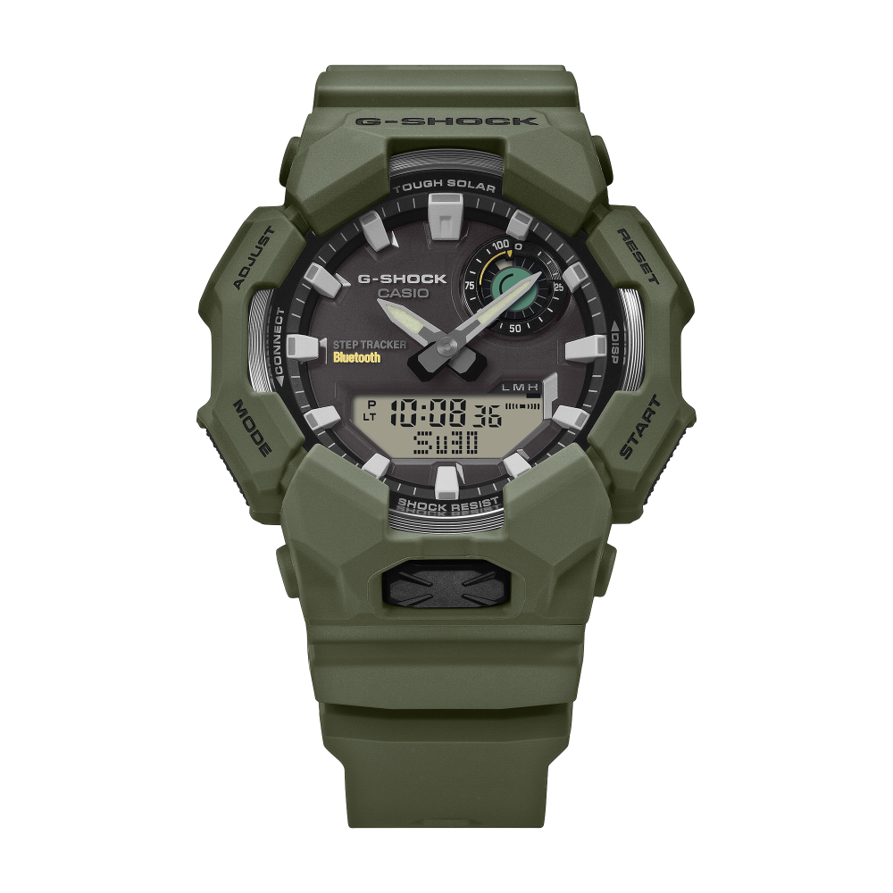 Collection G-Shock - GA-B010-3AER - Montre Casio – grand boîtier vert en carbone bio et résine bio, bracelet en résine bio verte – vue 7