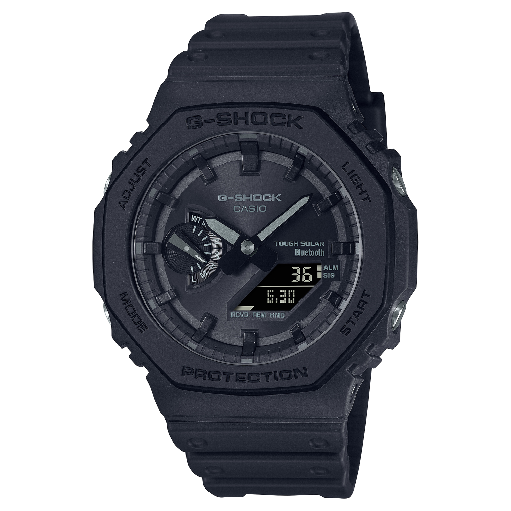 Collection G-Shock - GA-B2100-1A1ER - Montre Casio – boîtier octogonal et bracelet en résine noirs – vue de face