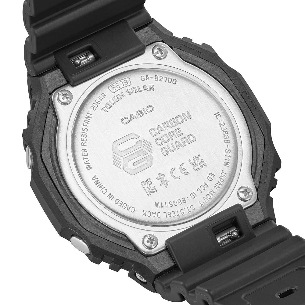 Collection G-Shock - GA-B2100-1AER - Montre Casio – boîtier octogonal en carbone et résine noir, bracelet en résine noire – vue 8