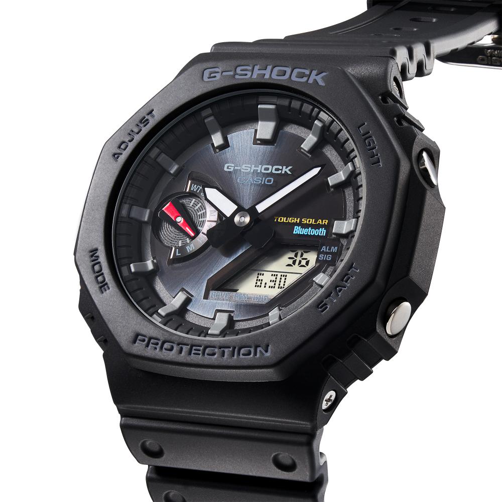 Collection G-Shock - GA-B2100-1AER - Montre Casio – boîtier octogonal en carbone et résine noir, bracelet en résine noire – vue 4