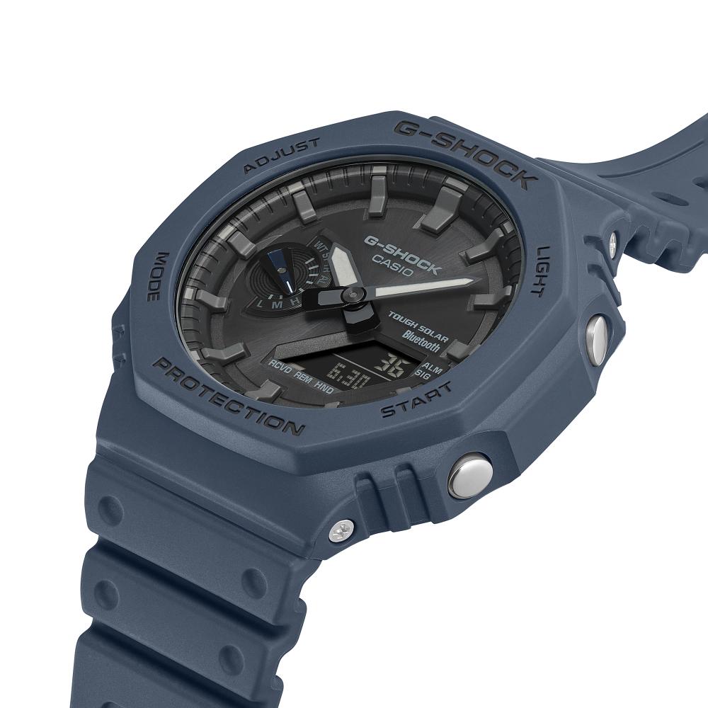 Collection G-Shock - GA-B2100-2AER - Montre Casio – boîtier octogonal bleu, bracelet en résine bleue – vue 5