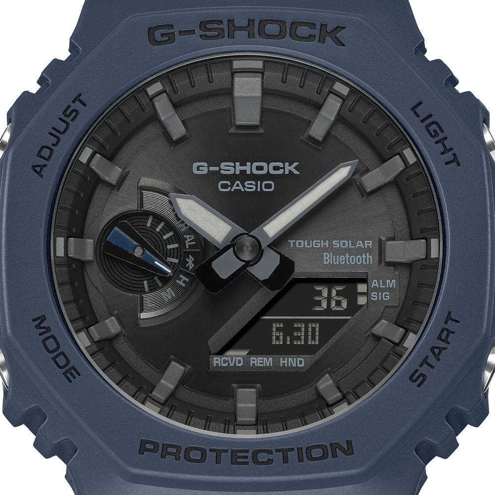 Collection G-Shock - GA-B2100-2AER - Montre Casio – boîtier octogonal bleu, bracelet en résine bleue – vue 7