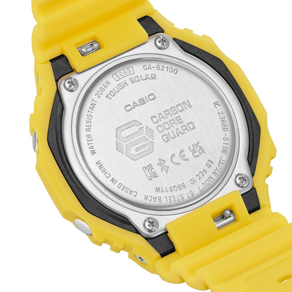 Collection G-Shock - GA-B2100C-9AER - Montre Casio – boîtier octogonal et bracelet en résine jaunes – vue 8