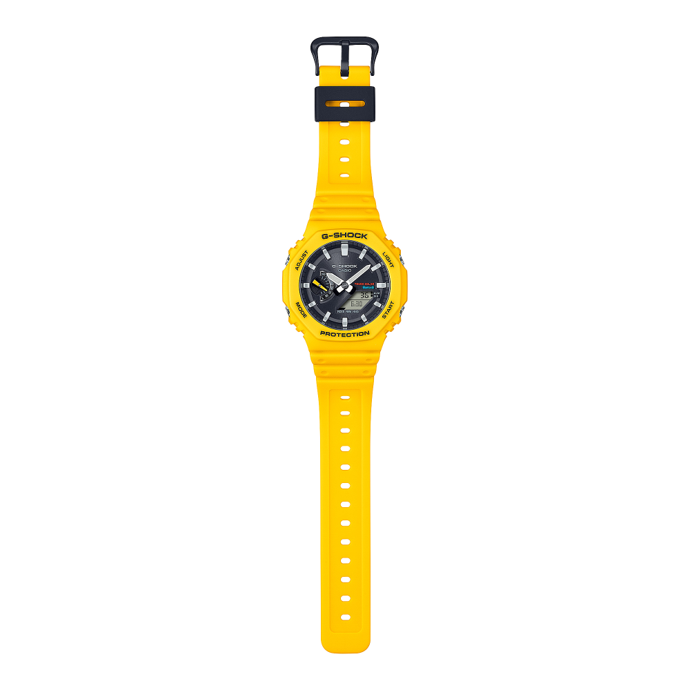 Collection G-Shock - GA-B2100C-9AER - Montre Casio – boîtier octogonal et bracelet en résine jaunes – vue 3