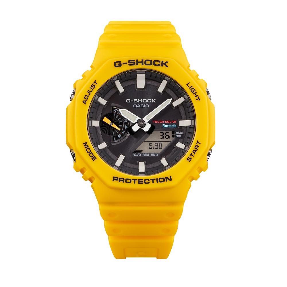 Collection G-Shock - GA-B2100C-9AER - Montre Casio – boîtier octogonal et bracelet en résine jaunes – vue 7