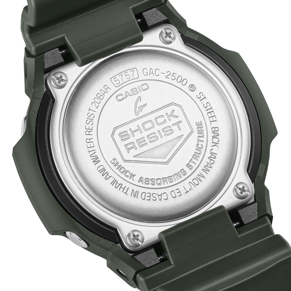 Collection G-Shock - GAC-2500-3AER - Montre Casio – montre analogique, boîtier en résine bio vert, bracelet en résine bio vert – vue 5
