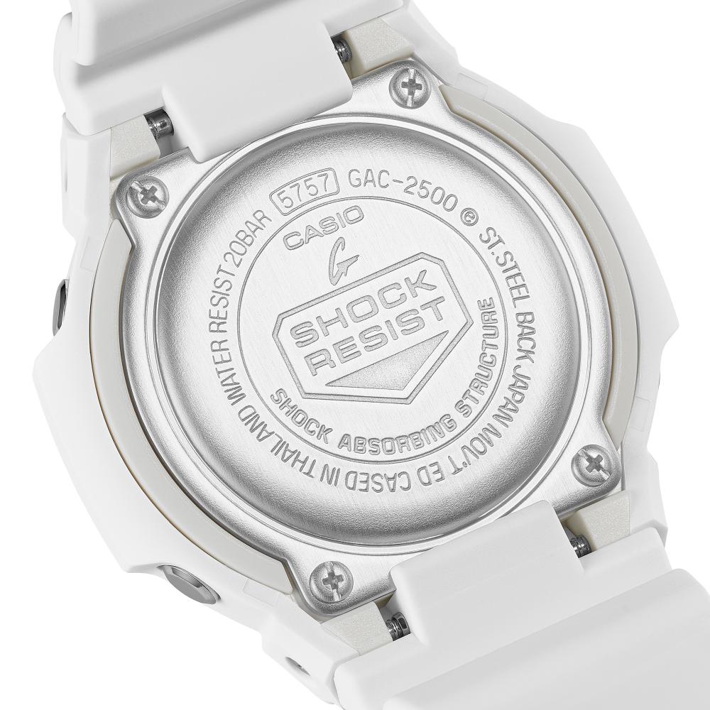 Collection G-Shock - GAC-2500-7AER - Montre Casio – montre analogique, boîtier en résine bio blanc, bracelet en résine bio blanc – vue 5