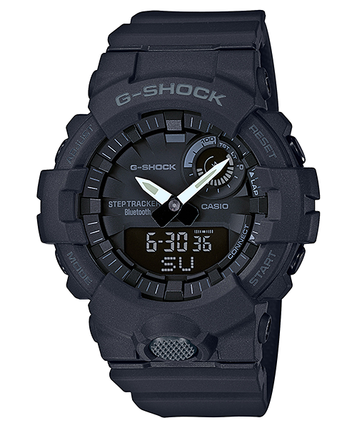 Collection G-Shock - GBA-800-1AER - Montre Casio – boîtier noir, bracelet en résine noire – vue de face