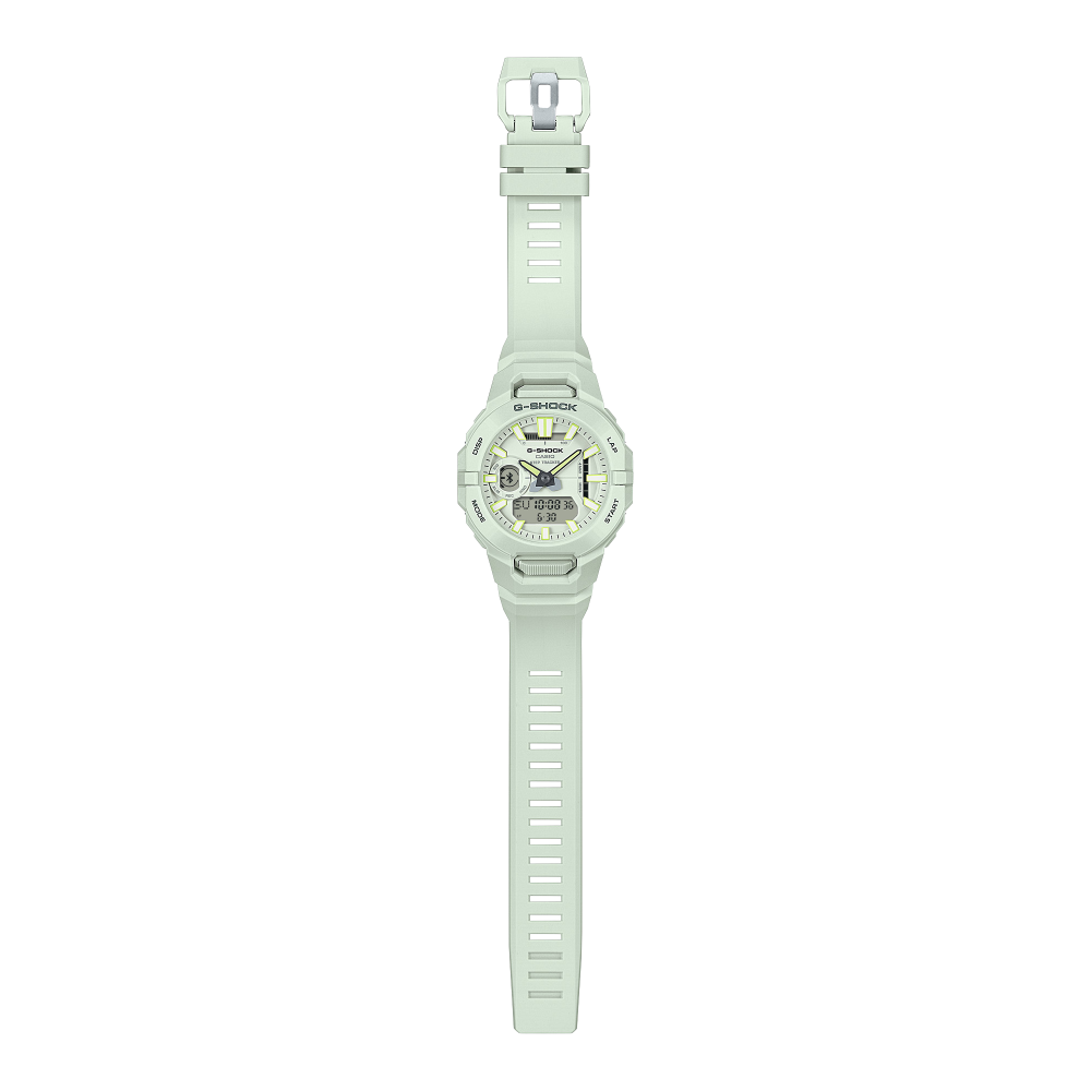 Collection G-Shock - GBA-950-7AER - Montre Casio – boîtier en résine blanc, bracelet en résine bio blanc aux plis façon origami – vue 5