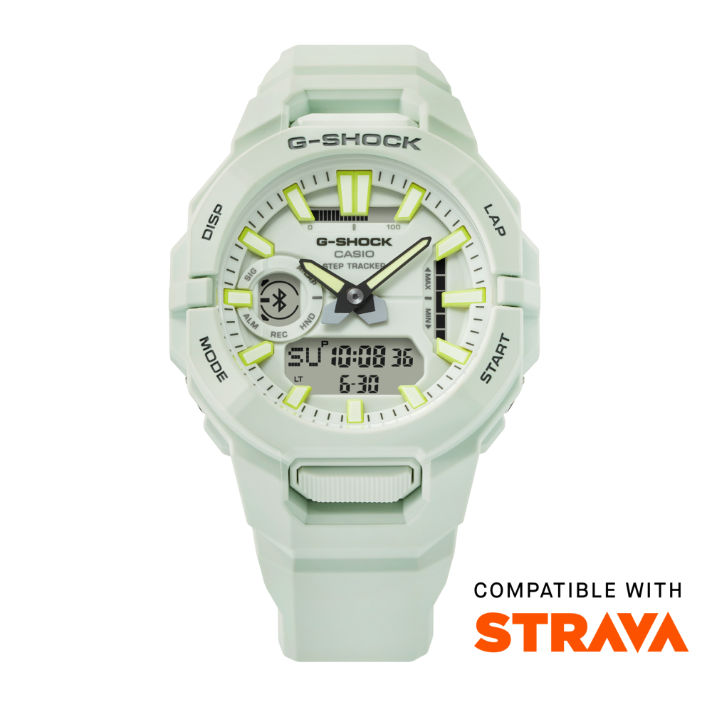Collection G-Shock - GBA-950-7AER - Montre Casio – boîtier en résine blanc, bracelet en résine bio blanc aux plis façon origami – vue 2