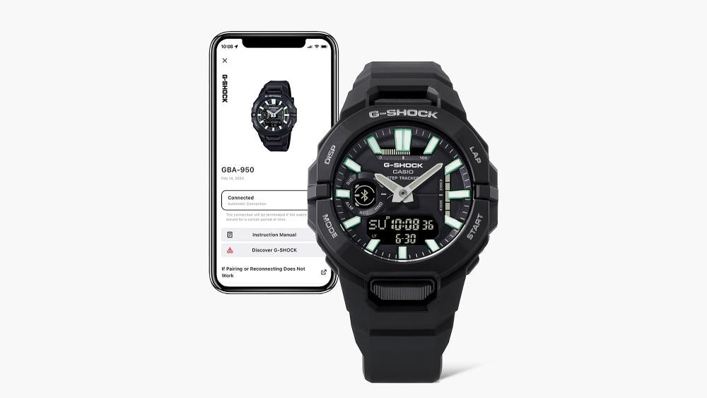 Collection G-Shock - GBA-950-1AER - Montre Casio – boîtier et bracelet monobloc en résine bio noire – vue 8