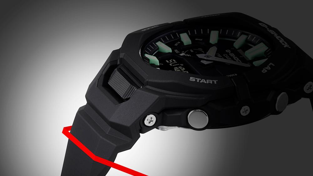 Collection G-Shock - GBA-950-7AER - Montre Casio – boîtier en résine blanc, bracelet en résine bio blanc aux plis façon origami – vue 7