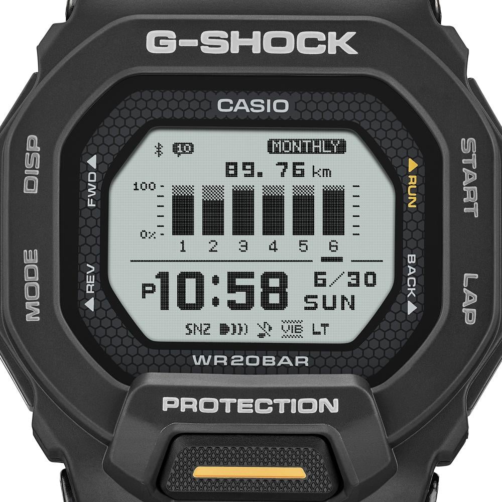 Collection G-Shock - GBD-200-1A1ER - Montre Casio – boîtier en résine noire, écran numérique, bracelet en résine noire – vue 4