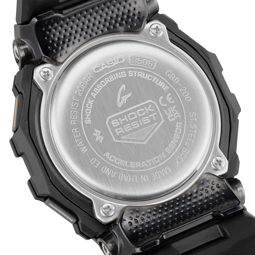 Collection G-Shock - GBD-200-1A1ER - Montre Casio – boîtier en résine noire, écran numérique, bracelet en résine noire – vue 6