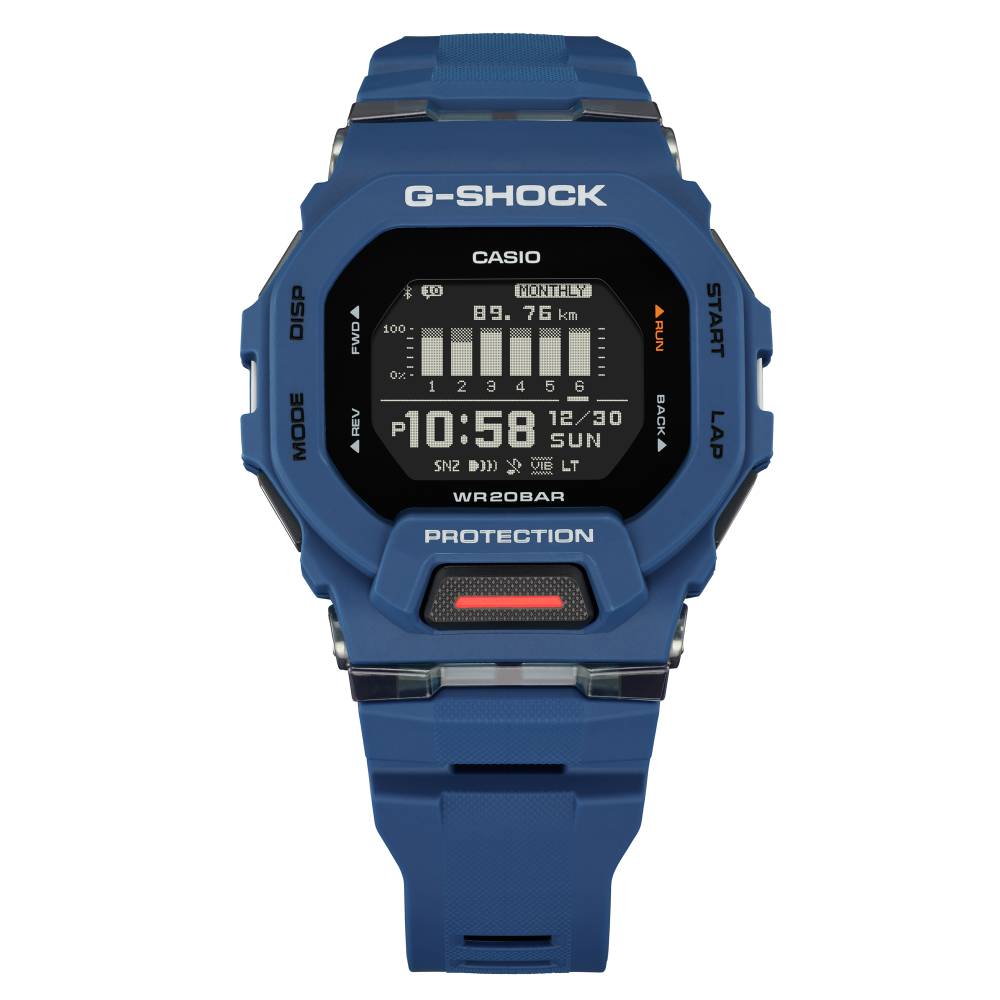 Collection G-Shock - GBD-200-2ER - Montre Casio – boîtier en résine bleu, bracelet en résine bleu, écran numérique – vue 3