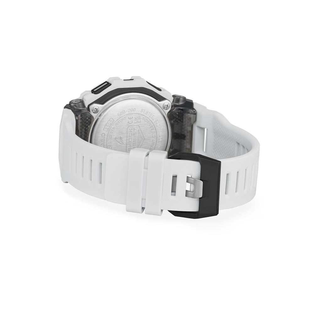 Collection G-Shock - GBD-200-7ER - Montre Casio – boîtier et bracelet en résine blancs, verre à motif nid d'abeille – vue 8