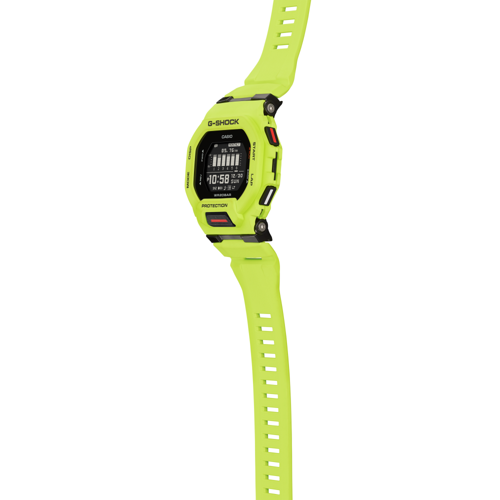 Collection G-Shock - GBD-200-9ER - Montre Casio – montre numérique, boîtier et bracelet en résine jaune – vue 4