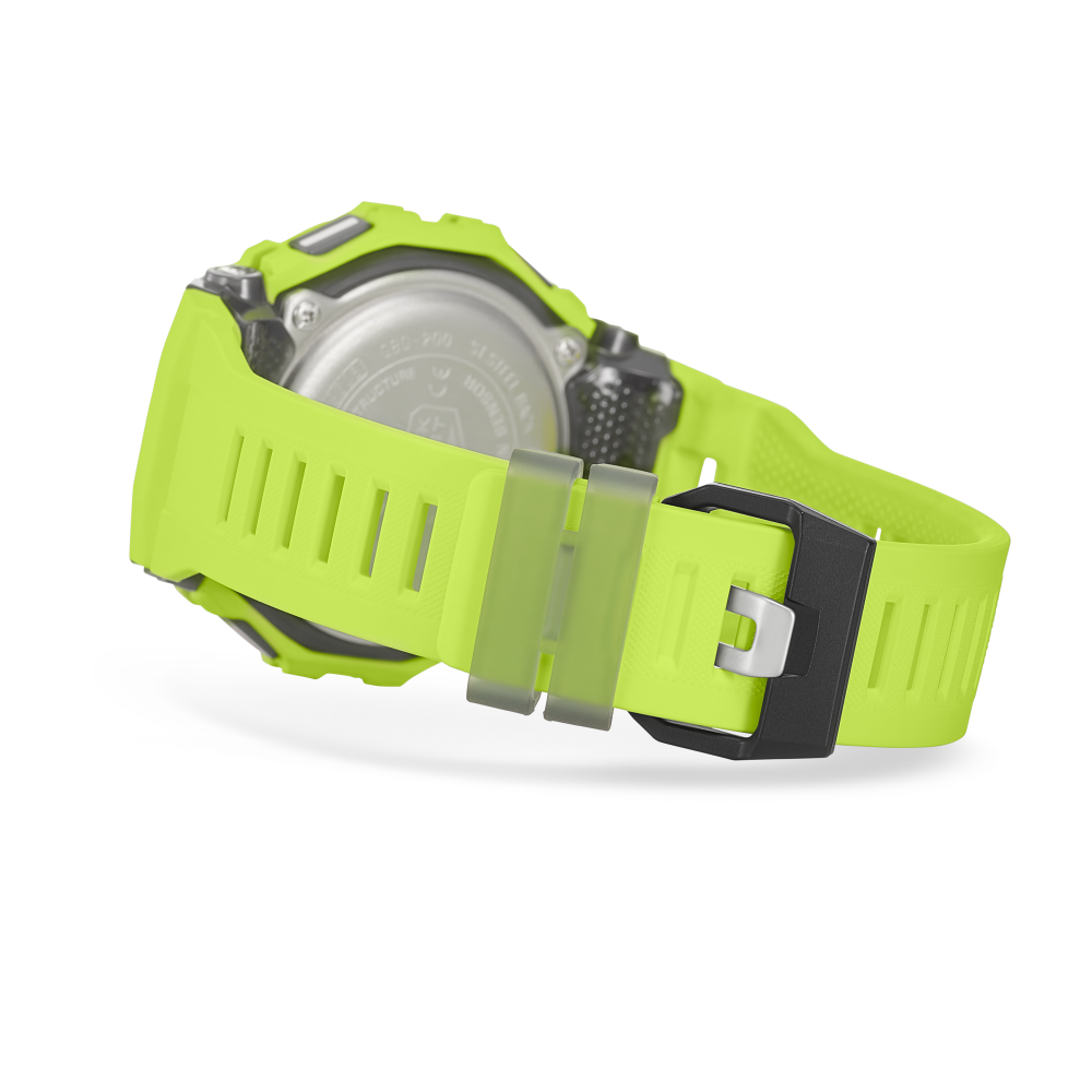 Collection G-Shock - GBD-200-9ER - Montre Casio – montre numérique, boîtier et bracelet en résine jaune – vue 5
