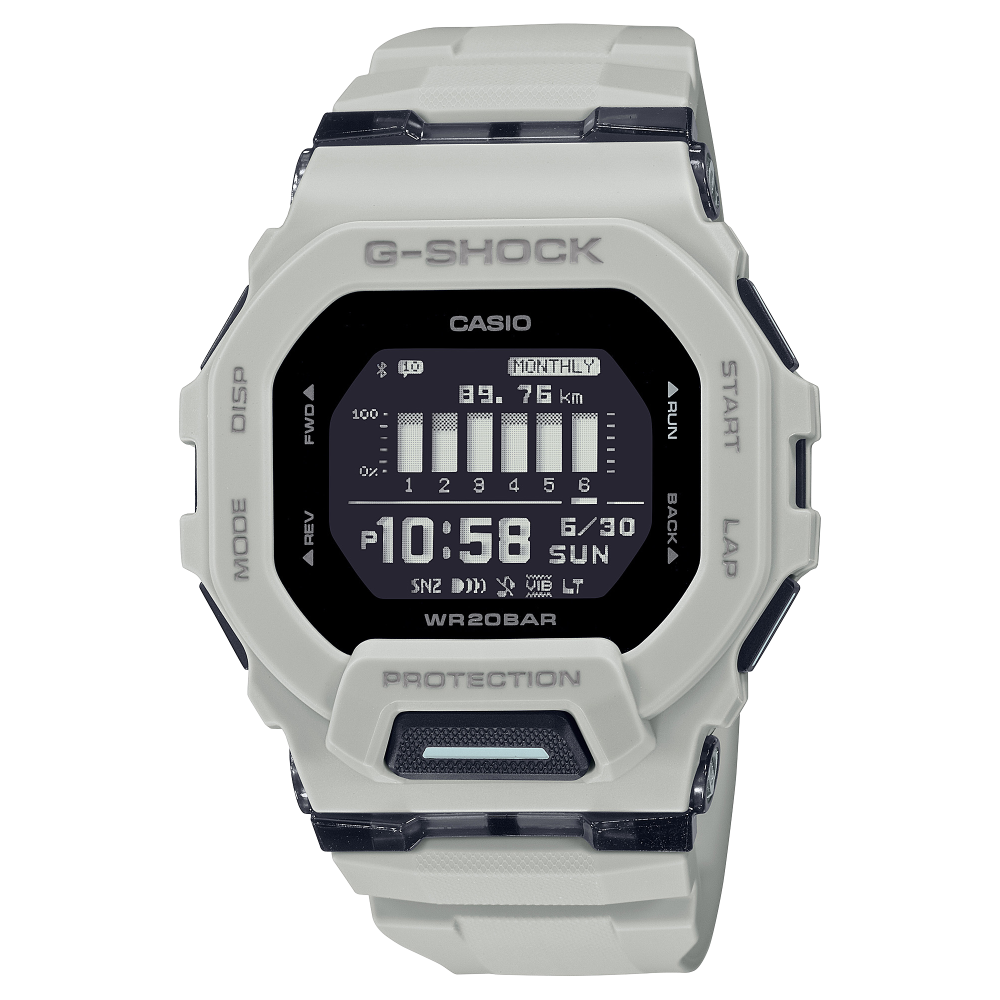 Collection G-Shock - GBD-200UU-9ER - Montre Casio – montre numérique, boîtier et bracelet en résine jaune – vue de face