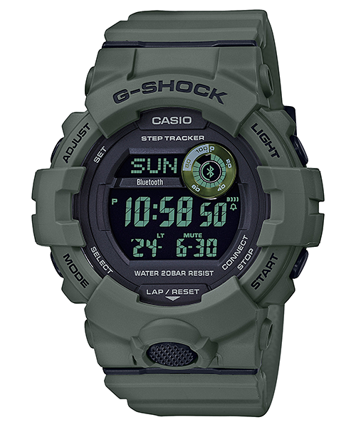 Collection G-Shock - GBD-800UC-3ER - Montre Casio – boîtier en résine verte, bracelet en résine vert – vue de face