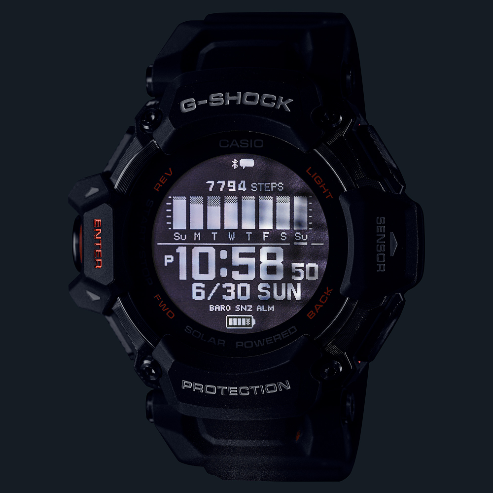 Collection G-Shock - GBD-H2000-1AER - Montre Casio – montre numérique multisport, boîtier et bracelet en résine bio noire – vue 8