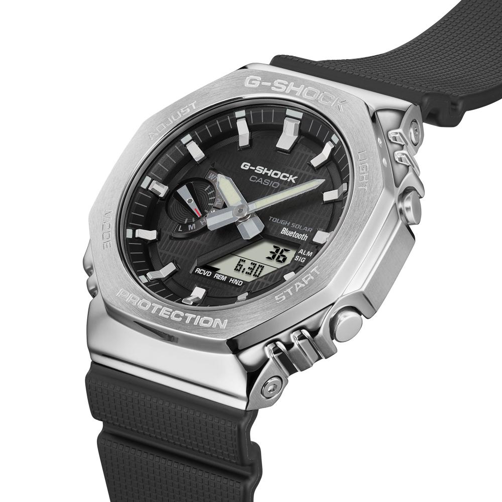 Collection G-Shock - GBM-2100-1AER - Montre Casio – boîtier octogonal noir, bracelet en résine bio noire – vue 6