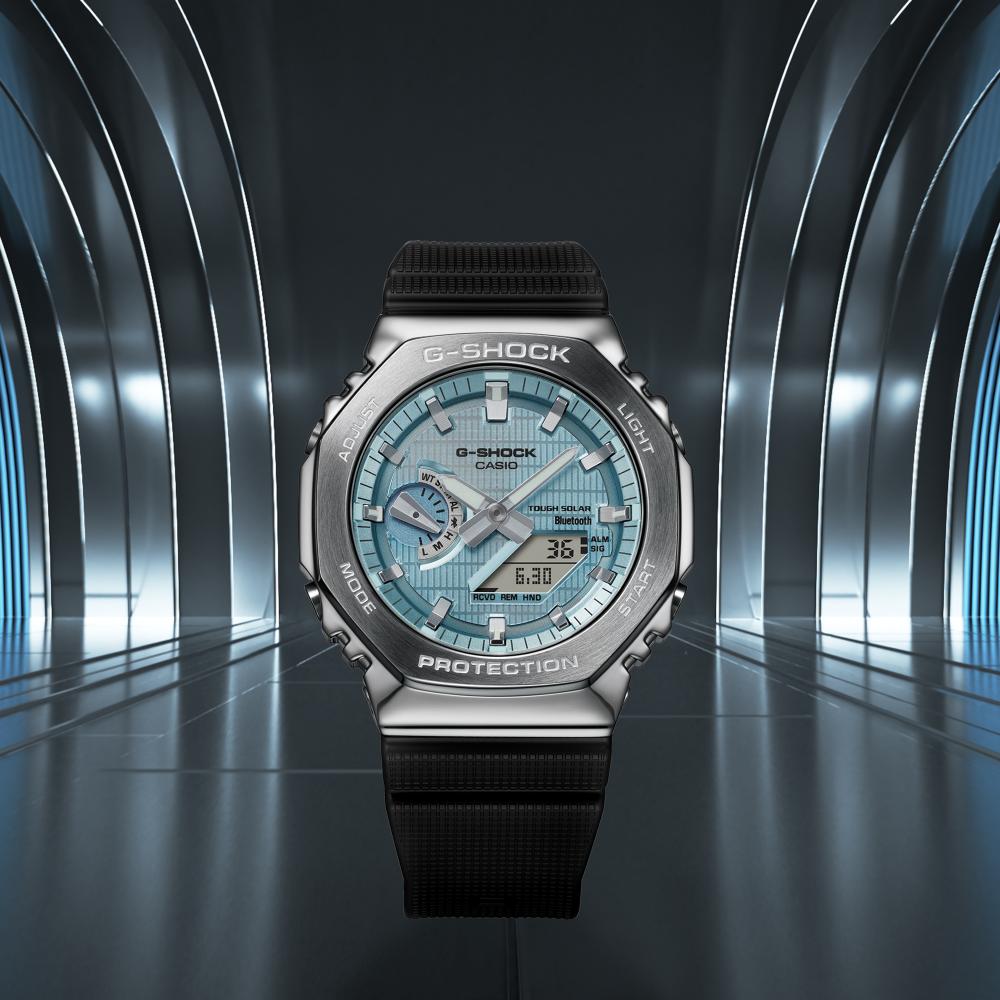 Collection G-Shock - GBM-2100A-1A2ER - Montre Casio – boîtier noir à lunette octogonale à revêtement métallique, bracelet en résine bio noire – vue 2
