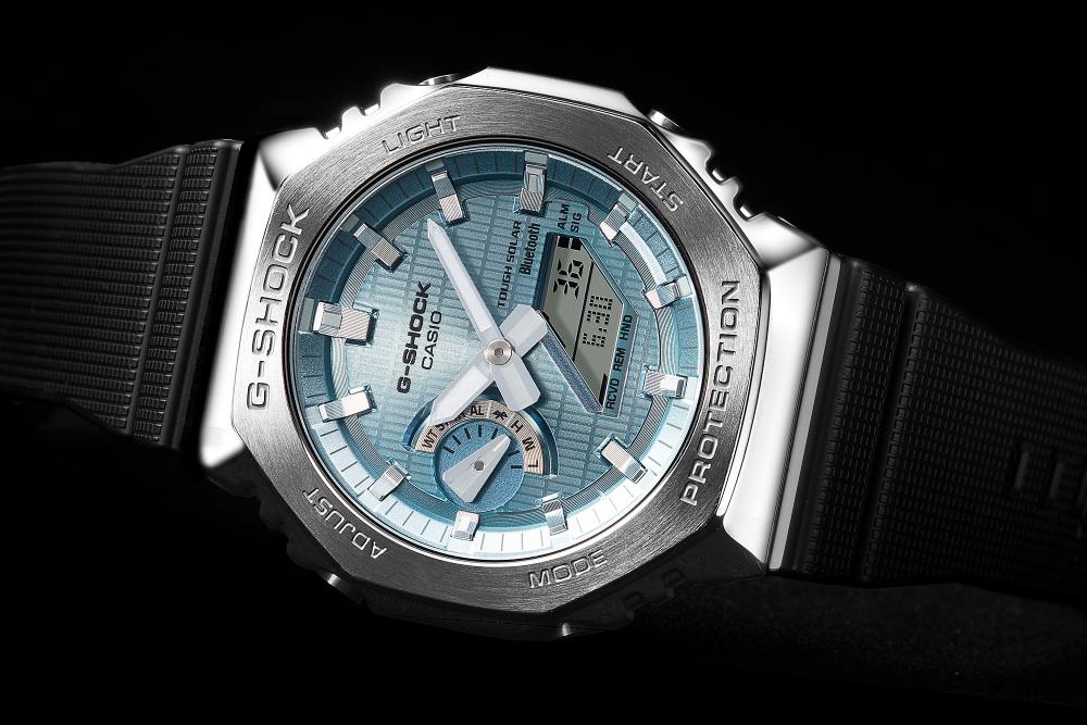 Collection G-Shock - GBM-2100A-1A2ER - Montre Casio – boîtier noir à lunette octogonale à revêtement métallique, bracelet en résine bio noire – vue 8