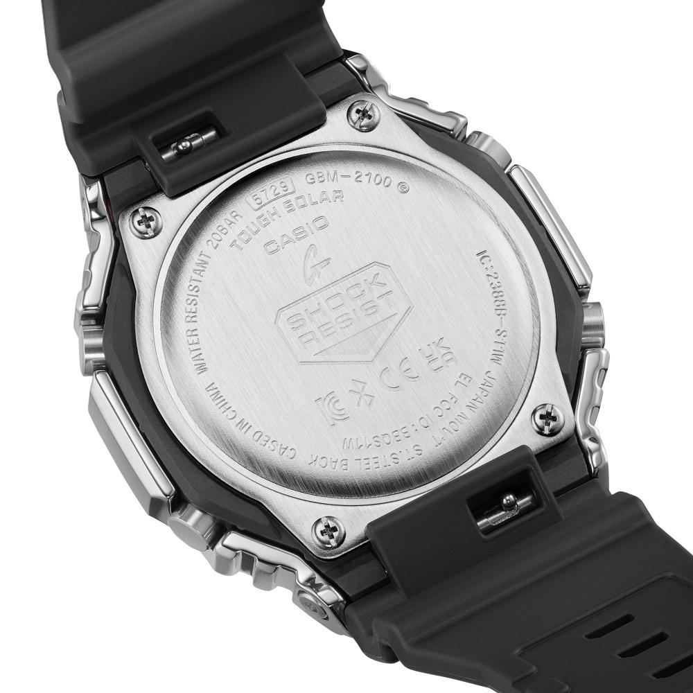 Collection G-Shock - GBM-2100A-1A3ER - Montre Casio – boîtier noir à lunette octogonale métallique, bracelet en résine bio noire – vue 6