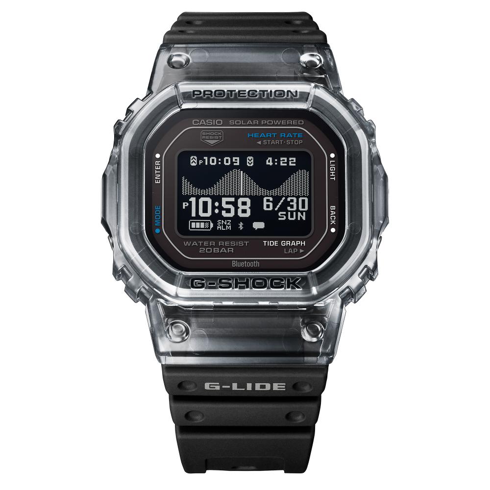 Collection G-Shock - GBX-H5600-1ER - Montre Casio – boîtier à lunette translucide, bracelet en résine bio noir, écran numérique – vue 5