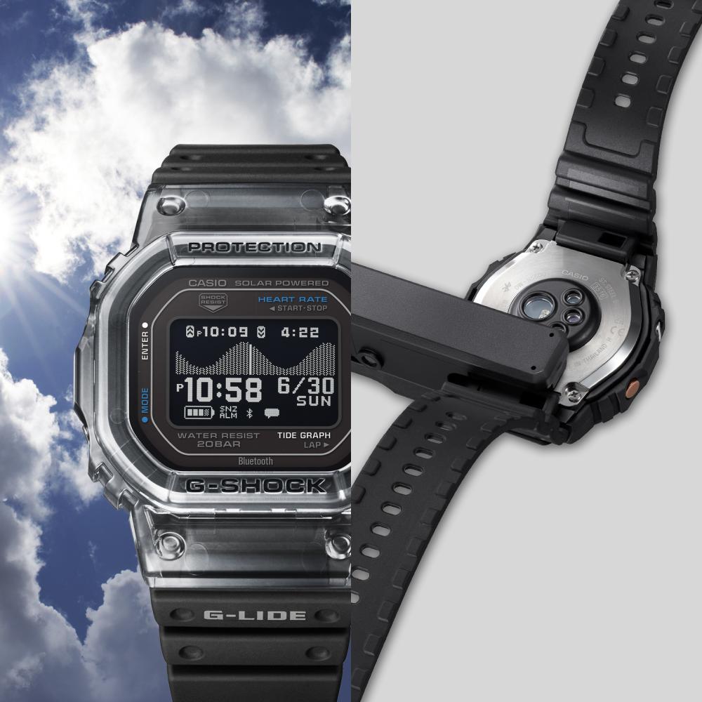 Collection G-Shock - GBX-H5600-1ER - Montre Casio – boîtier à lunette translucide, bracelet en résine bio noir, écran numérique – vue 3