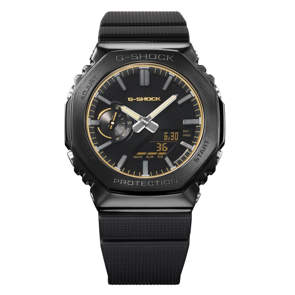 Collection G-Shock - GM-2100LXB-1A9ER - Montre Casio – boîtier noir avec lunette en acier à placage ionique noir, bracelet en résine bio noire – vue 4