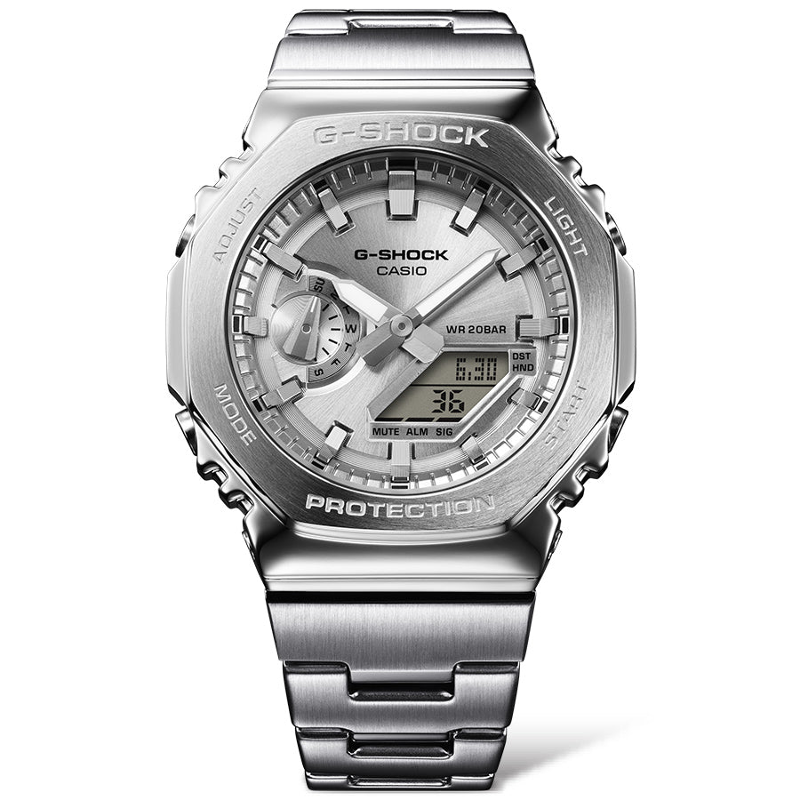 Collection G-Shock - GM-2110D-7AER - Montre Casio – lunette octogonale en acier argenté, bracelet en acier inoxydable – vue 8
