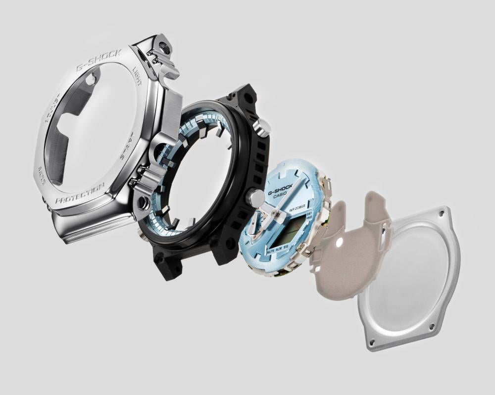 Collection G-Shock - GM-2110D-3A1ER - Montre Casio – boîtier à lunette octogonale en acier, cadran vert métallisé, bracelet en acier inoxydable – vue 4