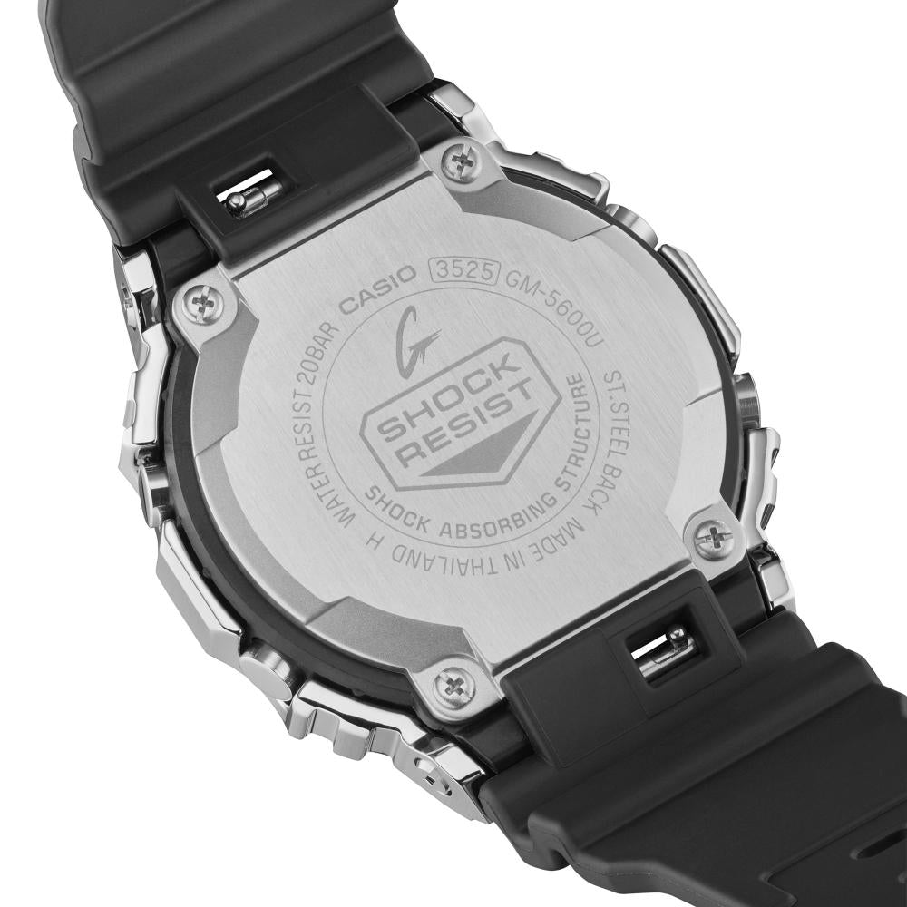 Collection G-Shock - GM-5600U-1ER - Montre Casio – boîtier carré à lunette en acier inoxydable, bracelet en résine noir – vue 8