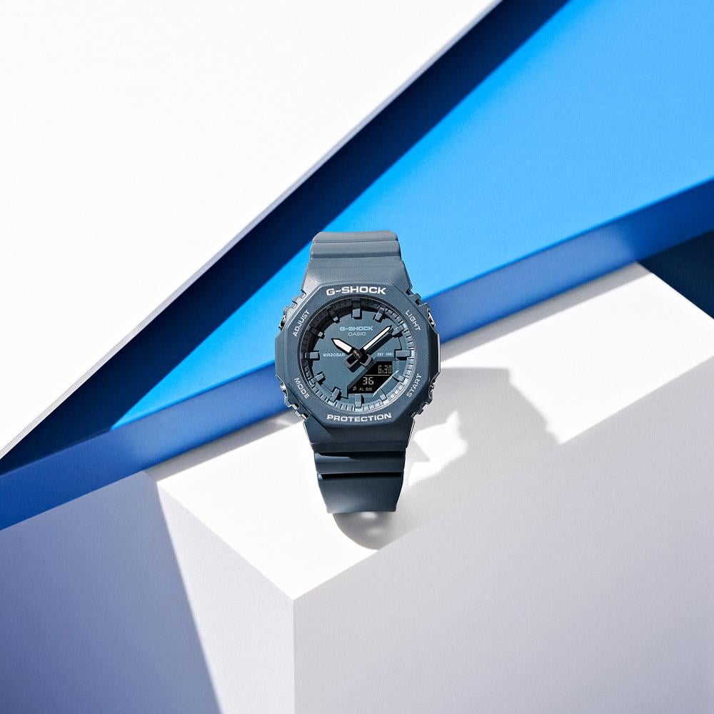 Collection G-Shock - GMA-P2100BA-2AER - Montre Casio – boîtier compact bleu, bracelet en résine bio bleue – vue 3