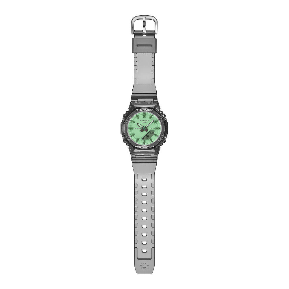 Collection G-Shock - GMA-P2100SR-1AER - Montre Casio – boîtier et bracelet en résine translucide coloris noir, verre à reflets changeants – vue 7