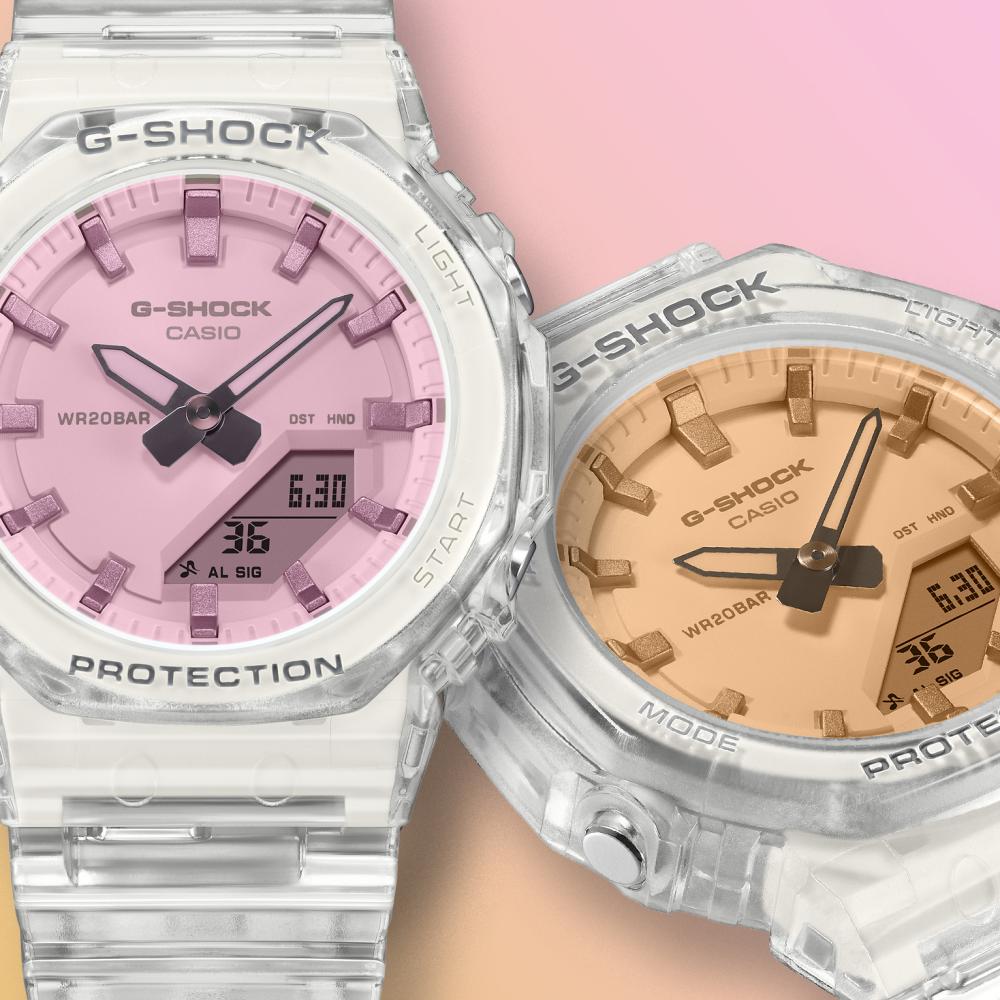 Collection G-Shock - GMA-P2100SR-7AER - Montre Casio – boîtier en résine translucide, verre irisé, bracelet en résine translucide – vue 5