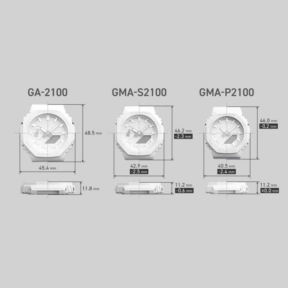 Collection G-Shock - GMA-P2100SR-7AER - Montre Casio – boîtier en résine translucide, verre irisé, bracelet en résine translucide – vue 8