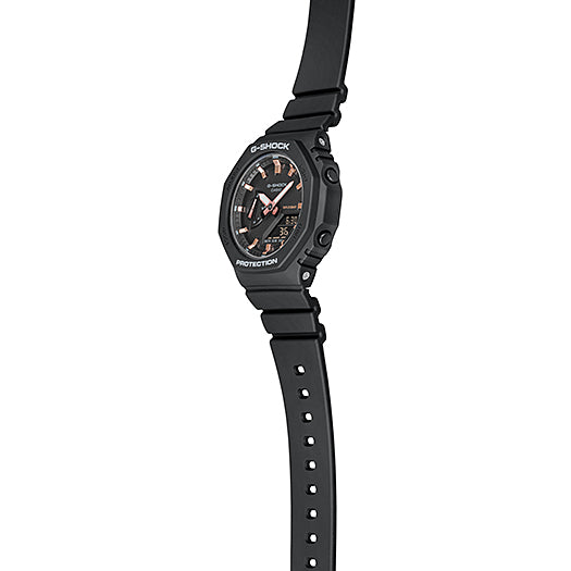 Collection G-Shock - GMA-S2100-1AER - Montre Casio – boîtier octogonal noir mat, index métalliques, bracelet en résine noire – vue 5