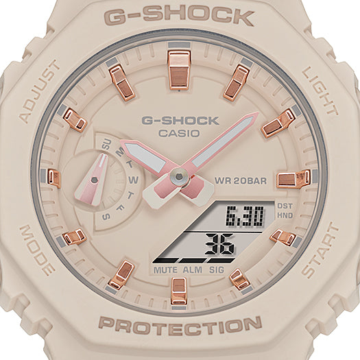 Collection G-Shock - GMA-S2100-4AER - Montre Casio – boîtier octogonal compact en carbone et résine rouge, bracelet en résine rouge – vue 5