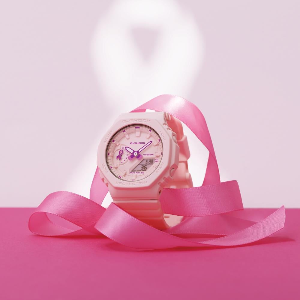 Collection G-Shock - GMA-S2100PR-4AER - Montre Casio – montre numérique-analogique compacte, boîtier en carbone et résine bio, bracelet en résine bio – vue 2