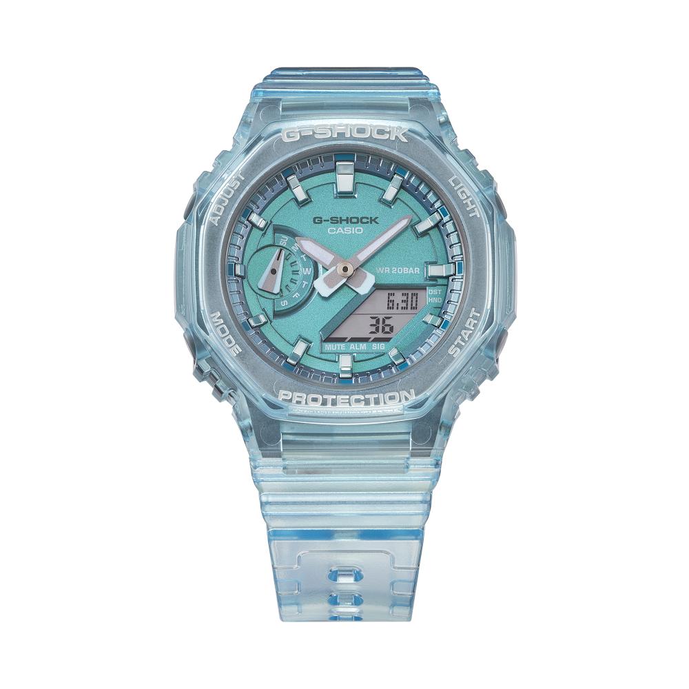 Collection G-Shock - GMA-S2100SK-2AER - Montre Casio – boîtier en carbone et résine bleu translucide, cadran bleu, bracelet en résine bleu – vue 4