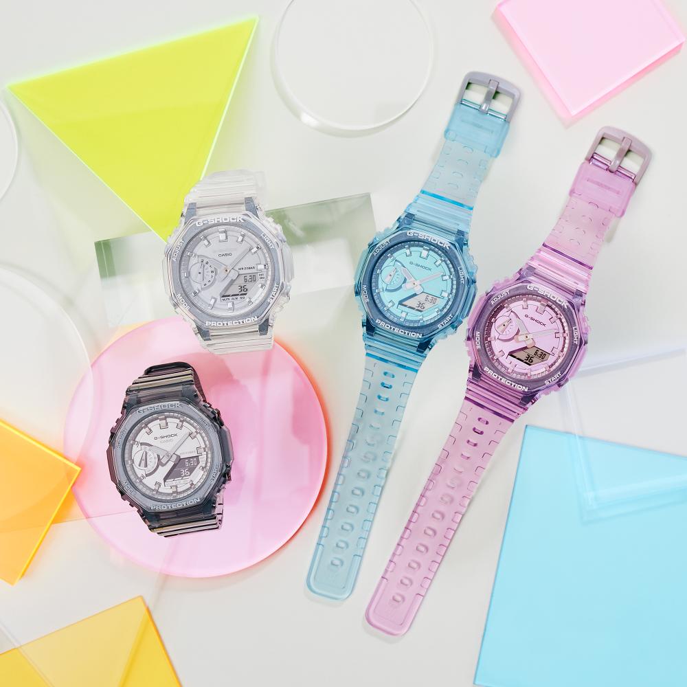 Collection G-Shock - GMA-S2100SK-2AER - Montre Casio – boîtier en carbone et résine bleu translucide, cadran bleu, bracelet en résine bleu – vue 6